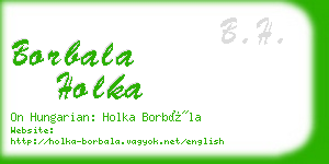 borbala holka business card